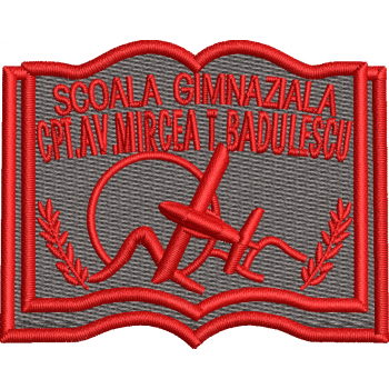 EMBLEMA SCOLARA SCOALA GIMNAZIALA CPT.AV.MIRCEA T BADULESCU - VARIANTA NOUA